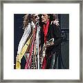 Aerosmith - Steven Tyler And Joe Perry Framed Print