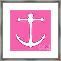 Anchor In Pink And White Framed Print Anchor In Pink And White Framed Print