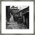 Ancient Street In Tui Bw #3 Framed Print