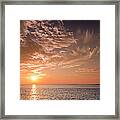 Beautiful Sunset Over The Ocean Waters #1 Framed Print