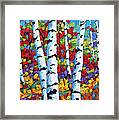Birches In Abstract By Prankearts #1 Framed Print