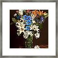 Bosschaert -flower Bouquet In Vase With Watch #1 Framed Print