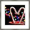 Candy Cane Heart Framed Print