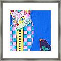 Checkered Cat #1 Framed Print