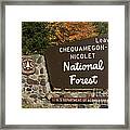 Chequamegon National Forest Sign #1 Framed Print