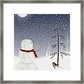 Christmas Snowman #1 Framed Print