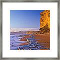 Cliff On The Beach, Burton Bradstock #1 Framed Print