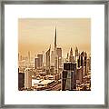 Dubai Downtown Skyscrapers And Office #1 Framed Print