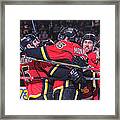 Edmonton Oilers V Calgary Flames #1 Framed Print