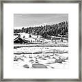 Evergreen Lake House Winter #1 Framed Print