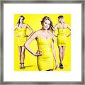 Fashionable Girls. Young Ladies In Summer Fashion  #1 Framed Print