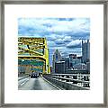 Fort Pitt Bridge And Downtown Pittsburgh #1 Framed Print