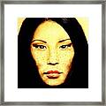 Freckle Faced Beauty Lucy Liu Framed Print