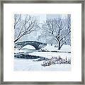 Gapstow Bridge Central Park Snowstorm #1 Framed Print