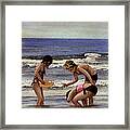 Girls At The Beach #1 Framed Print