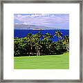 Golf Course At The Oceanside, Wailea #1 Framed Print