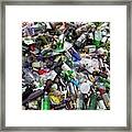 Household Waste At A Recycling Plant #1 Framed Print