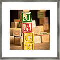 Jack - Alphabet Blocks Framed Print Jack - Alphabet Blocks Framed Print