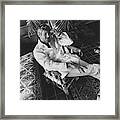 James Coburn Wearing A Bill Blass Shirt #2 Framed Print