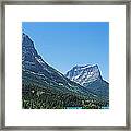 Lake In Front Of Mountains, St. Mary #1 Framed Print