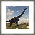 Large Brachiosaurus In A Barren #1 Framed Print