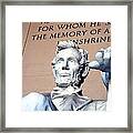 Lincoln Memorial #1 Framed Print