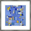 Line Series Blue And Yellow #1 Framed Print