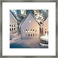 Little Candle Houses Lit For Christmas #1 Framed Print