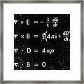 Maxwell's Equations Framed Print
