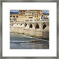 Mezquita And Roman Bridge In Cordoba #1 Framed Print