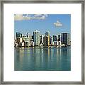 Miami Brickell Skyline Framed Print