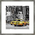 Nyc Yellow Cabs - Ck Framed Print