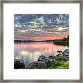 Ohio Lake Sunset #1 Framed Print