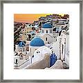Oia Sunset, Santorini, Greece #1 Framed Print