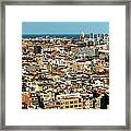 Panoramic View Of Barcelona #1 Framed Print