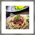 Pasta With Tomato Sauce #1 Framed Print