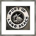 Port Of Long Beach Life Saver Vin By Denise Dube Framed Print