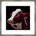 Red Holstein Cow - 0034 F #1 Framed Print