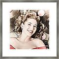 Retro Pin-up Woman With Rocking Hairstyle #1 Framed Print