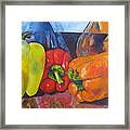 Shades Of Peppers Framed Print