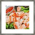 Shrimps On A Plate #1 Framed Print