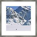 Skiers Cross Frozen Lake Harris #1 Framed Print