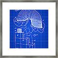Slinky Patent 1946 - Blue Framed Print