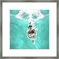 Small Girl Jumping Into The Water- #1 Framed Print