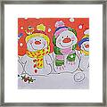 Snow Family Framed Print