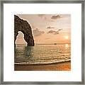 Sunset At Durdle Door #1 Framed Print