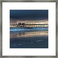 Approaching Storm Huntington Beach Pier Framed Print