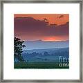 Sunset Over Mt. Mansfield In Stowe Vermont #1 Framed Print