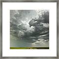 Sunset Storm Clouds Billowing Framed Print