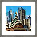 Sydney Opera House And Sydney Skyline #1 Framed Print